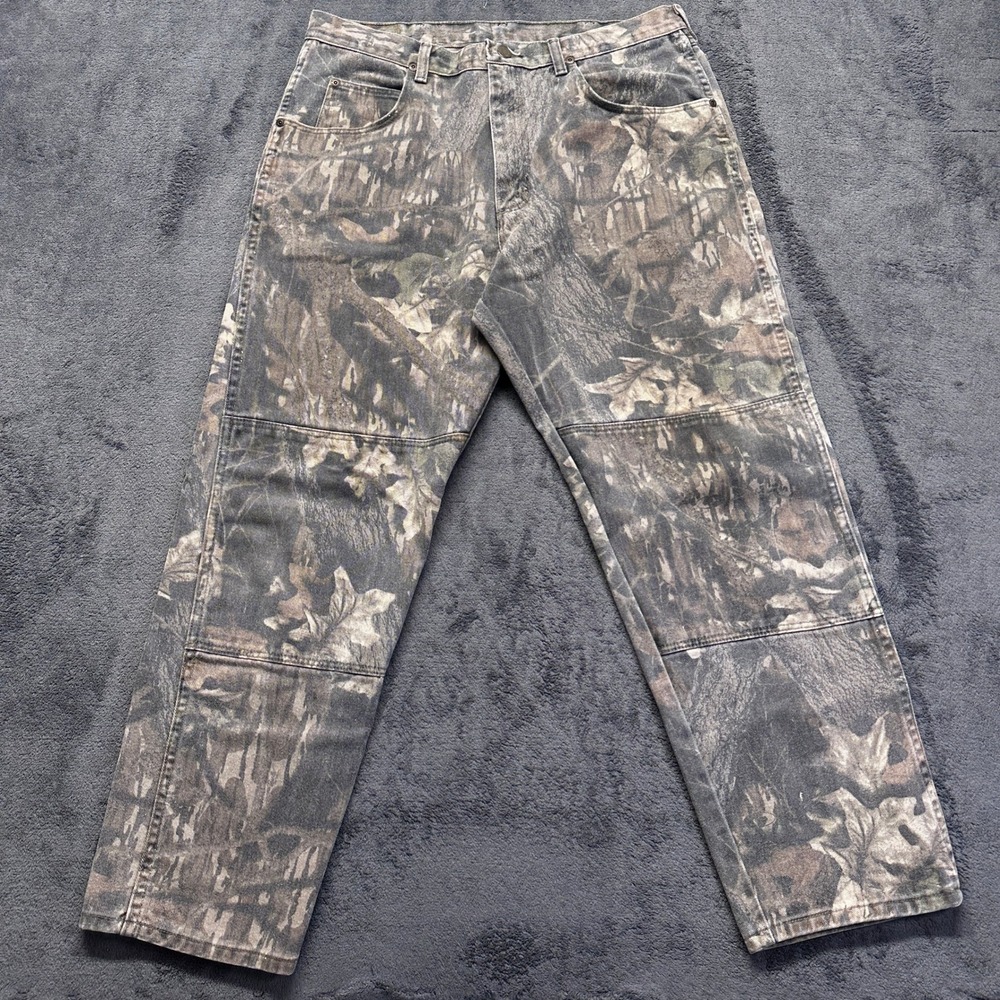 Vintage Wrangler Double Knee Camo Jeans Mens 36x30 RealTree Camouflage 97GR1CM